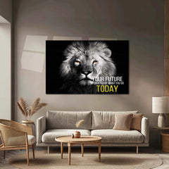Quote Metal Poster | “Your Future Is Created by What You Do Today” | Inspirational Wall Art