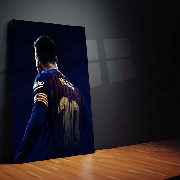 Lionel Messi Metal Frame | Football Wall Art | Premium Poster for Argentina, Barcelona & Inter Miami Fans 01 - TURTLEWINGS 