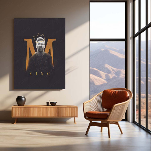 Lionel Messi Metal Frame | Football Wall Art | Premium Poster for Argentina, Barcelona & Inter Miami Fans 02 - TURTLEWINGS 