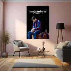 Quote Metal Poster | Lionel Messi – “keep showing up, it matters.” Quote | Football Motivation Metal Frame Wall Art - TURTLEWINGS 