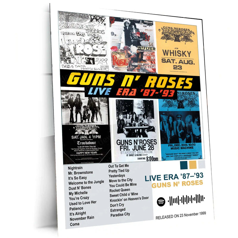 Guns N’ Roses Complete Collection | Set of 10 | Set of 8 | Set of 4 | Album Posters Metal Frames Hard Rock Legends. Raw Energy. Timeless Stage Power. - TURTLEWINGS 