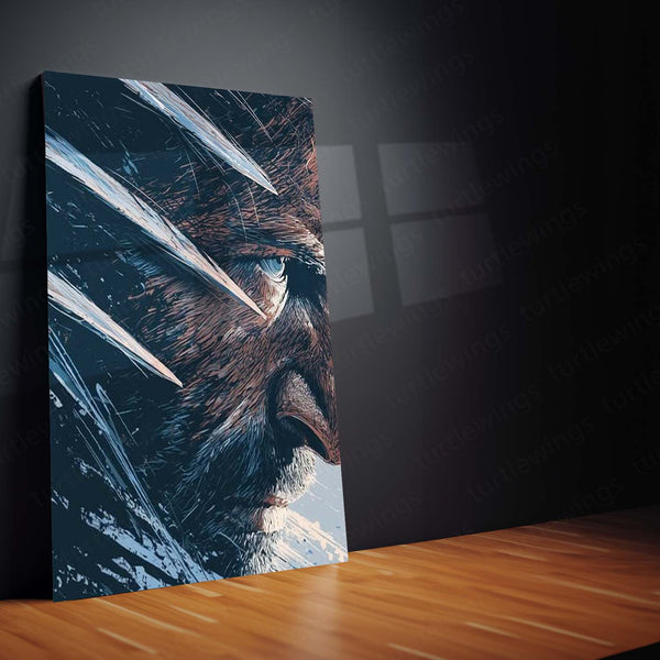 Superhero Metal Poster Set of 3 | Logan | Wolverine Claws Minimal Triptych Wall Art