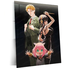 Anime Metal Poster | Loid, Yor & Anya Forger – Spy x Family Metal Poster | Anime Wall Frame
