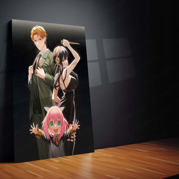 Anime Metal Poster | Loid, Yor & Anya Forger – Spy x Family Metal Poster | Anime Wall Frame