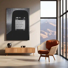 Quote Metal Poster | Look at Where You Started. Look at Where You Are Now. Praise God. | Gratitude, Growth & Faith Metal Frame - TURTLEWINGS 