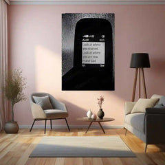 Quote Metal Poster | Look at Where You Started. Look at Where You Are Now. Praise God. | Gratitude, Growth & Faith Metal Frame - TURTLEWINGS 