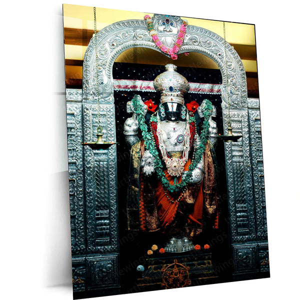 Spiritual Metal Poster | Lord Venkateswara – Divine Blessings Metal Poster | Tirupati Balaji Wall Frame