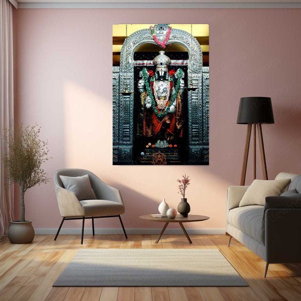 Spiritual Metal Poster | Lord Venkateswara – Divine Blessings Metal Poster | Tirupati Balaji Wall Frame