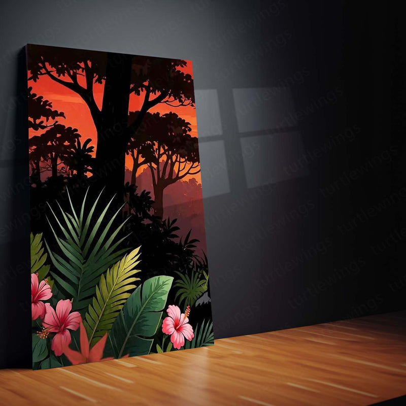 Spiritual Metal Poster Set of 3 | Lord Hanuman | Meditation & Sunset Triptych Wall Art – product image 3