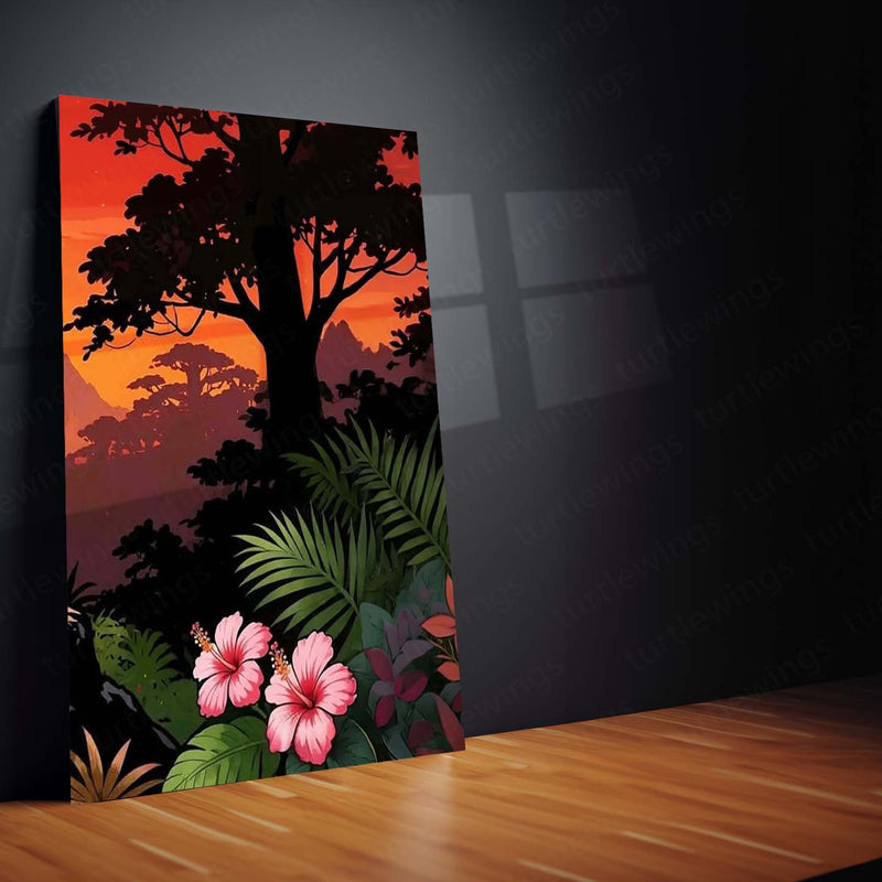 Spiritual Metal Poster Set of 3 | Lord Hanuman | Meditation & Sunset Triptych Wall Art – product image 5