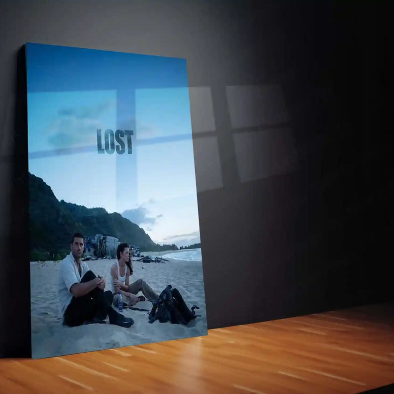 Movies & Series Metal Poster | Lost Series Metal Poster | Ocean Crash Scene Wall Art | LOST Island Survival Frame | TV Series Decor - TURTLEWINGS 