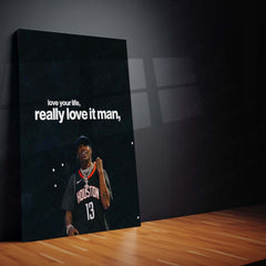 Love Your Life, Really Love It Man – Houston Jersey Concert Motivational Metal Frame - TURTLEWINGS 