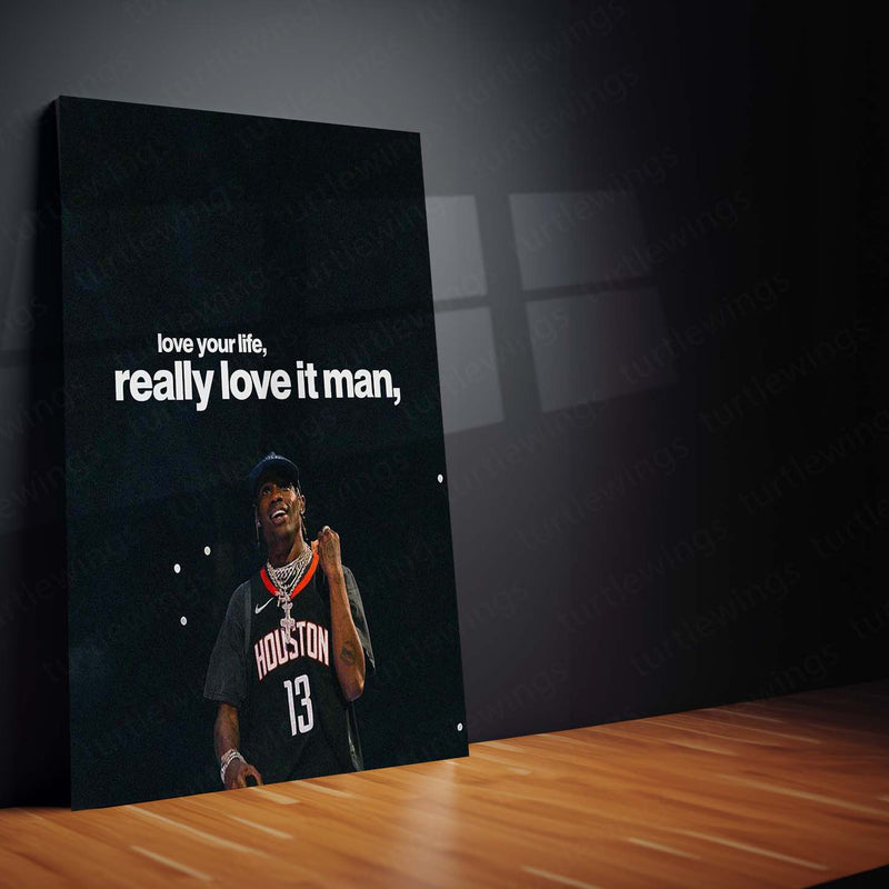 Love Your Life, Really Love It Man – Houston Jersey Concert Motivational Metal Frame - TURTLEWINGS 