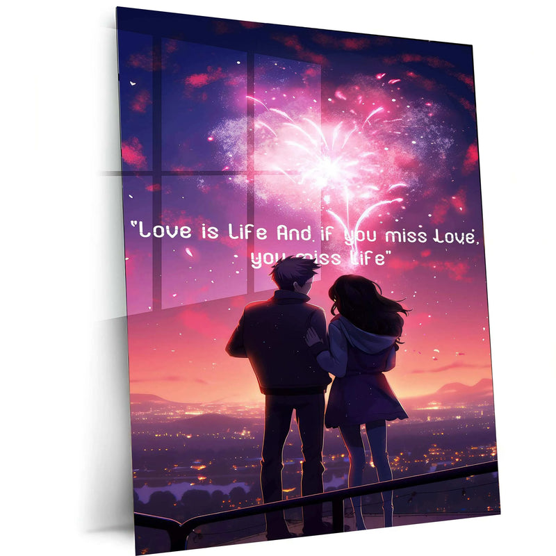 Love Life Quote Metal Print | Romantic - TurtleWings - TURTLEWINGS 