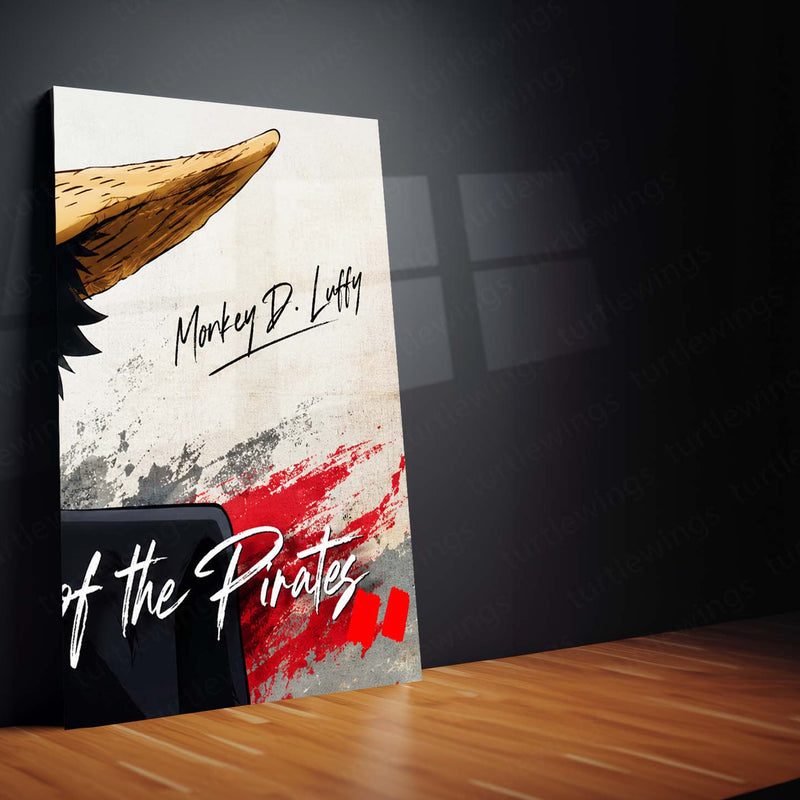 Anime Metal Poster Set of 3 | One Piece | Monkey D. Luffy King of the Pirates Triptych Wall Art