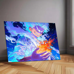 Anime Metal Poster | Luffy Gear 5 Metal Poster | One Piece Anime Wall Art | Premium Metal Poster