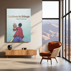 Luffy (One Piece) – “I Believe in Things I Haven’t Seen Yet” Metal Poster | Faith x Adventure Anime  Wall Art