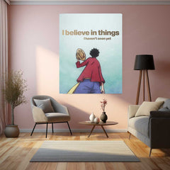 Luffy (One Piece) – “I Believe in Things I Haven’t Seen Yet” Metal Poster | Faith x Adventure Anime  Wall Art