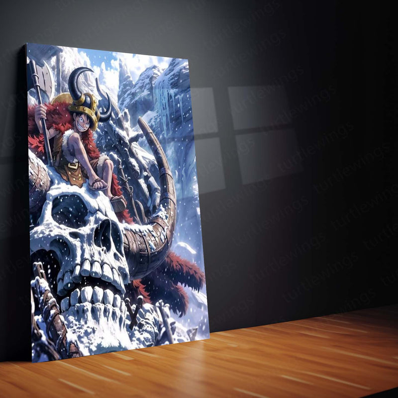 Anime Metal Poster Set of 3 | One Piece | Luffy Viking Adventure Ice Kingdom Triptych Wall Art – product image 4