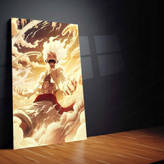 Monkey D. Luffy – Straw Hat Pirate Metal Poster | One Piece Anime Wall Frame (Design A)