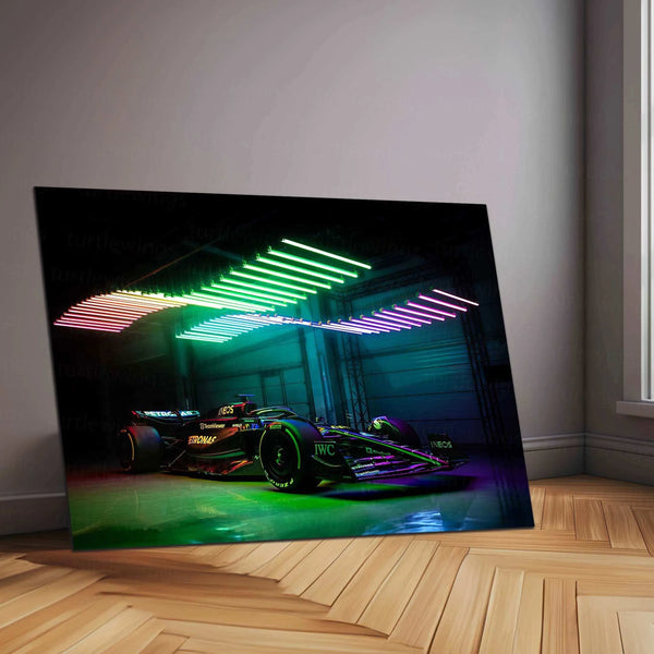 Mercedes-AMG Petronas Metal Poster | Formula 1 Racing Artwork | Silver Arrows Wall Decor - TURTLEWINGS 
