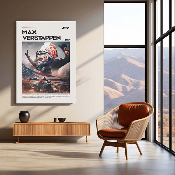 Max Verstappen Metal Frame | Red Bull Racing Wall Art - TURTLEWINGS 
