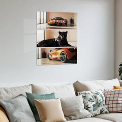 Motivational Metal Poster – Set of 3 | No Risk. No McLaren. | Luxury Hustle Wall Art - TURTLEWINGS 