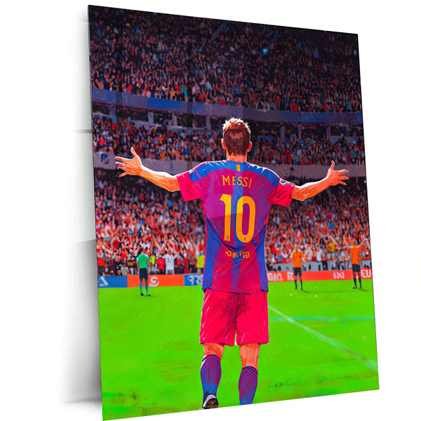 Sport Metal Poster | Lionel Messi Metal Poster – The Ultimate Tribute to a Football Legend - TURTLEWINGS 