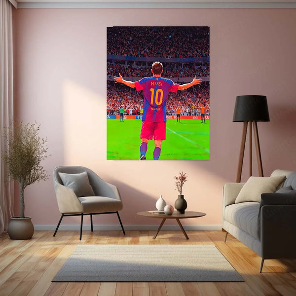 Sport Metal Poster | Lionel Messi Metal Poster – The Ultimate Tribute to a Football Legend - TURTLEWINGS 