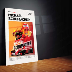 Michael Schumacher Metal Frame | Ferrari Formula 1 Legend Wall Art - TURTLEWINGS 