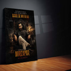 Mirzapur – Kaleen Bhaiya Throne | Crime Drama Metal Frame | Iconic Indian Series Wall Art by TurtleWings
