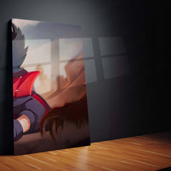 Anime Metal Poster Set of 3 | Naruto | Madara Uchiha Red Armor Battle Triptych Wall Art