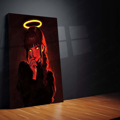Anime metal poster | Makima – Chainsaw Man Metal Poster | Control Devil Anime Wall Frame