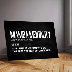 Quote Metal Poster | Mamba Mentality Quote Metal Poster | Motivational Wall Art | Premium Metal Poster