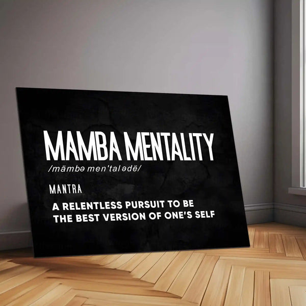 Quote Metal Poster | Mamba Mentality Quote Metal Poster | Motivational Wall Art | Premium Metal Poster