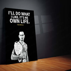 Quote Metal Poster | Max Holloway – UFC Champion Motivational Quote Metal Poster | MMA Wall Frame