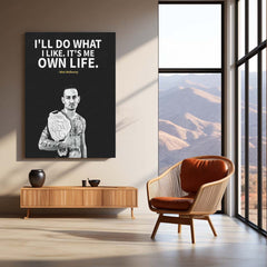 Quote Metal Poster | Max Holloway – UFC Champion Motivational Quote Metal Poster | MMA Wall Frame