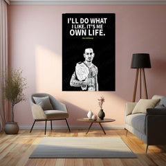Quote Metal Poster | Max Holloway – UFC Champion Motivational Quote Metal Poster | MMA Wall Frame
