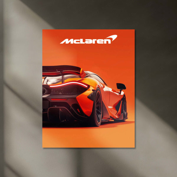 McLaren Neon LED Metal Frame | Supercar Wall Art | Glowing Automotive Poster for Car Enthusiasts