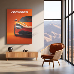 McLaren Neon LED Metal Frame | Supercar Wall Art | Glowing Automotive Poster for Car Enthusiasts 01