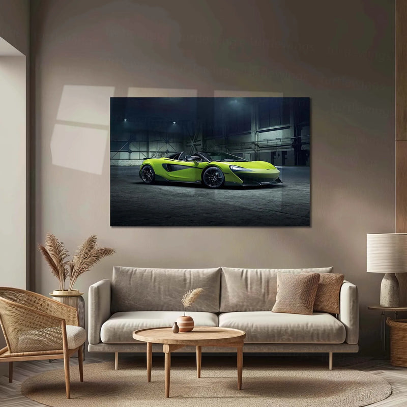 McLaren 600LT Spider | Ultimate Track-Bred Supercar Metal Frame Precision, Power & Open-Top Performance Wall Art - TURTLEWINGS 