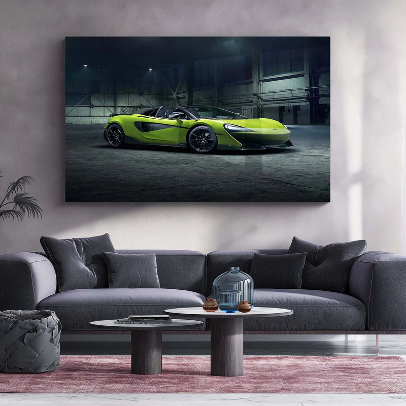 McLaren 600LT Spider | Ultimate Track-Bred Supercar Metal Frame Precision, Power & Open-Top Performance Wall Art - TURTLEWINGS 