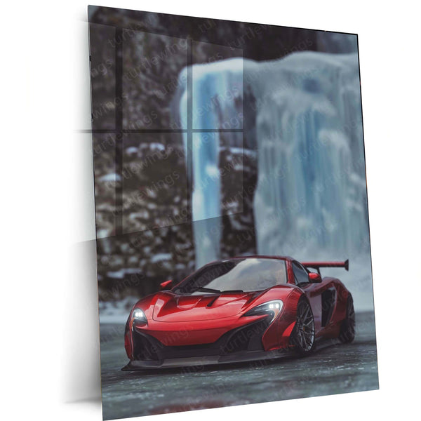 McLaren Supercar Metal Frame | Luxury Automotive Wall Art - TURTLEWINGS 