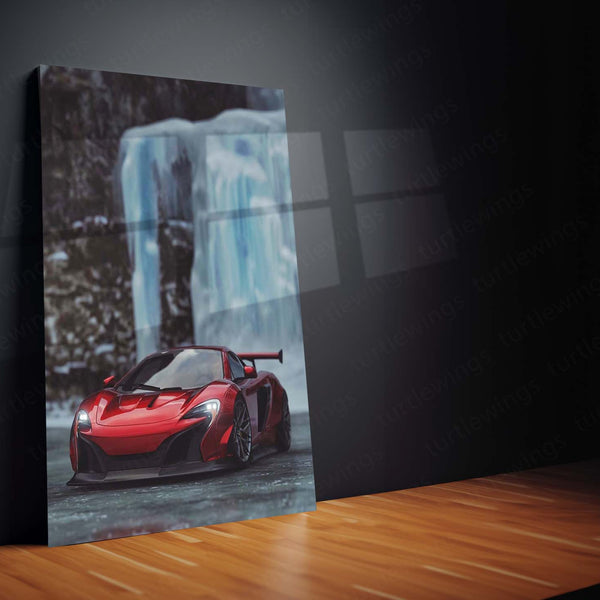 McLaren Supercar Metal Frame | Luxury Automotive Wall Art - TURTLEWINGS 