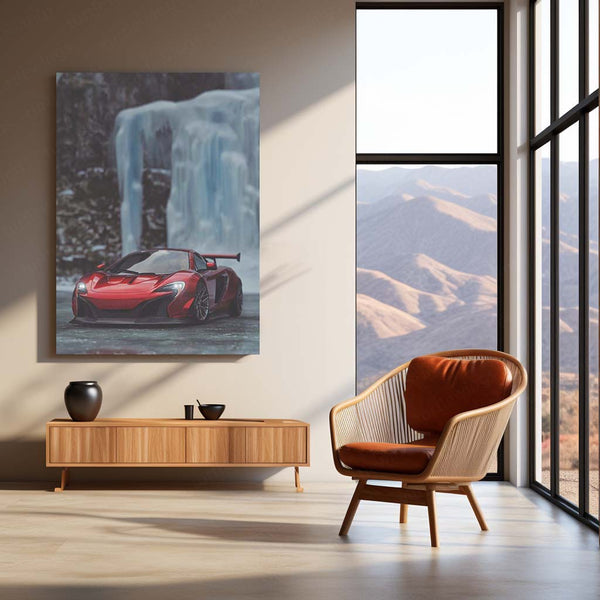 McLaren Supercar Metal Frame | Luxury Automotive Wall Art - TURTLEWINGS 