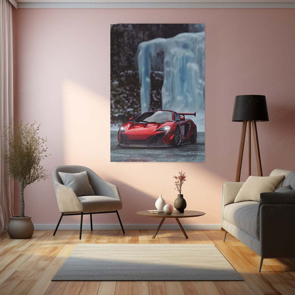 McLaren Supercar Metal Frame | Luxury Automotive Wall Art - TURTLEWINGS 