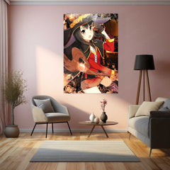 Anime metal poter | Megumin – The Archwizard of Explosion Magic Metal Poster | Konosuba Anime Wall Frame