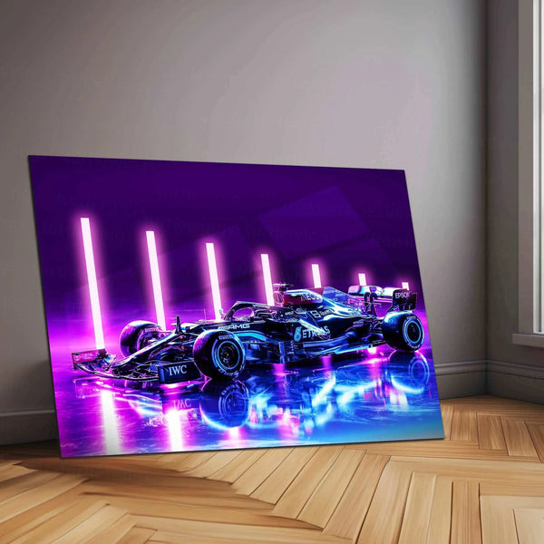 Mercedes-AMG F1 W12 E Neon LED Metal Poster - TURTLEWINGS 