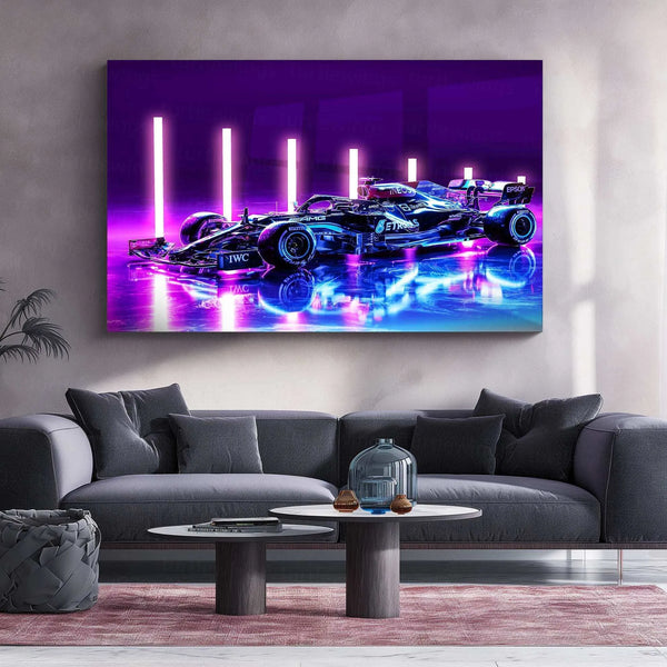 Mercedes-AMG F1 W12 E Neon LED Metal Poster - TURTLEWINGS 