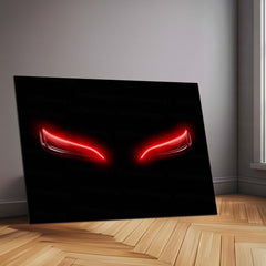 Mercedes CLS Neon LED Metal Poster | Luxury Coupe Night Edition | AMG Glow Wall Art